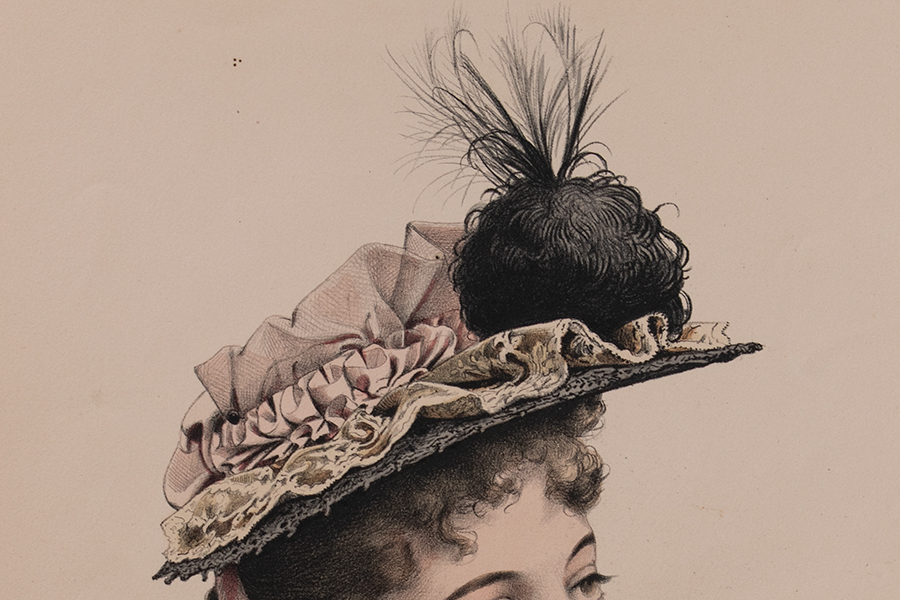 フランスアンティーク版画帽子.jpg フランスアンティーク版画帽子.jpg
